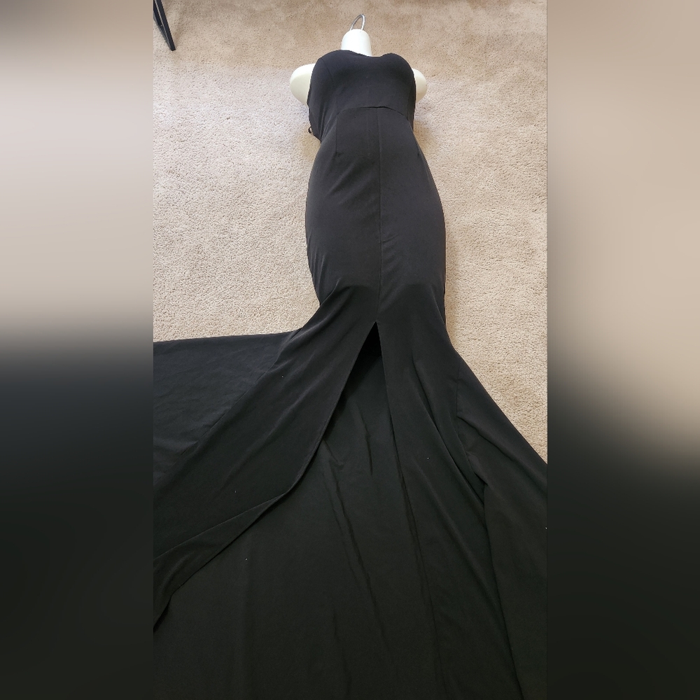Chic Black Strapless Maxi Dress